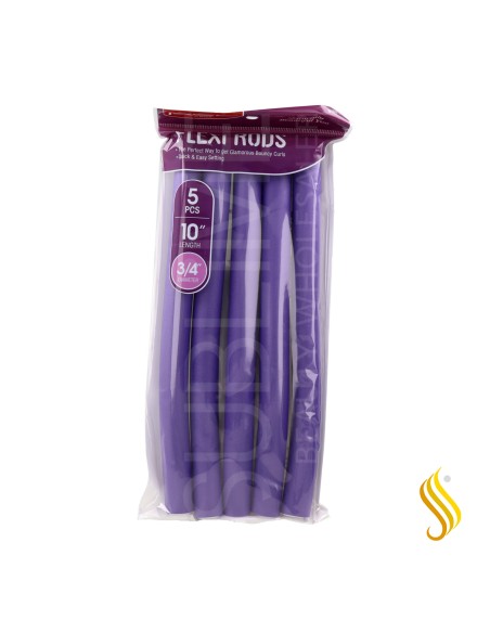 Red Kiss Flexi Rods 10" 3/4" 5 Piezas Pack Purple Rulos Flexibles
